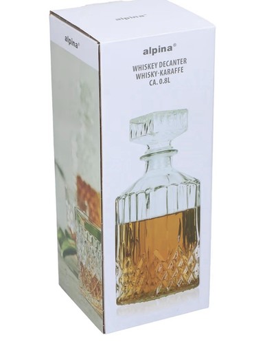 Alpina glass whiskey decanter - glass,