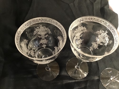 Antique etches glass bride and - etches,